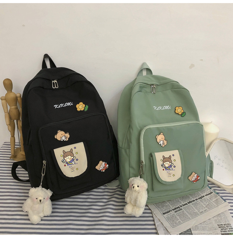 Korean Cute Large Capacity Backpack display picture 7