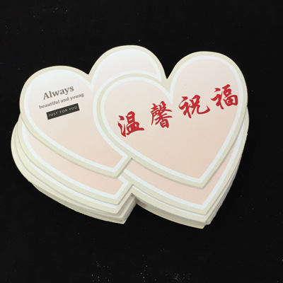 Tarjeta de un solo corazón doble corazón amor en forma de corazón gratitud pequeña tarjeta de felicitación Día DE LA Madre cumpleaños vacaciones cálida bendición Tarjeta de escritura a mano