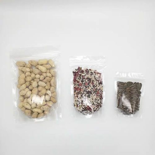 Manufacturer high-definition transparent self-standing bag food packaging ziplock bag flower tea nut sealing bag dry goods sealing bag