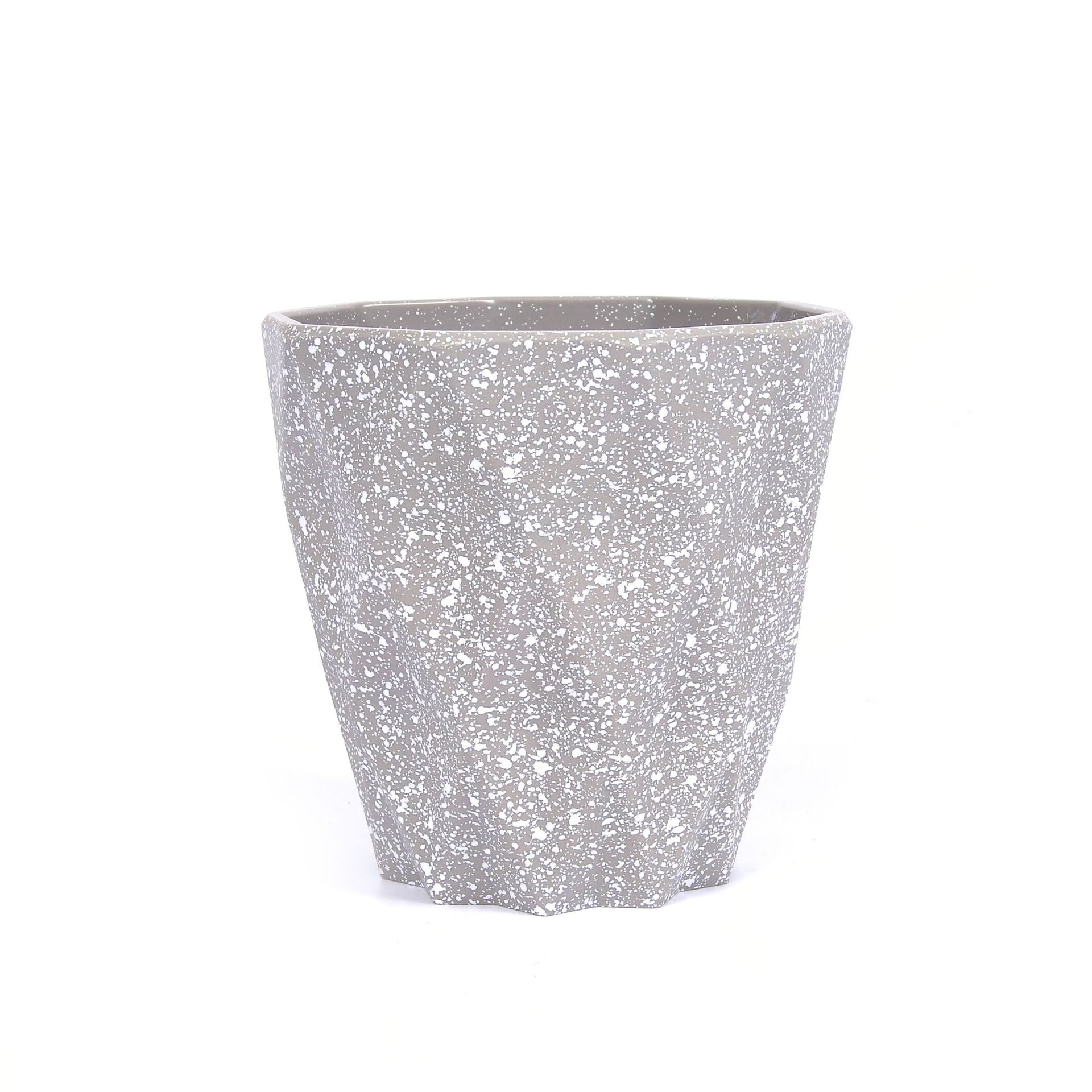Nordic creative cement flowerpots, cylindrical and rhombic irregular succulent plants, office desktop potted plants with trays detail image 2