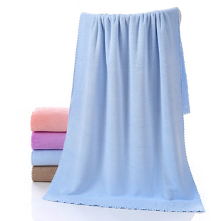 Postage adult bath towel 70*140 high density coral fleece bath towel thickened embroidered LOGO gift towel