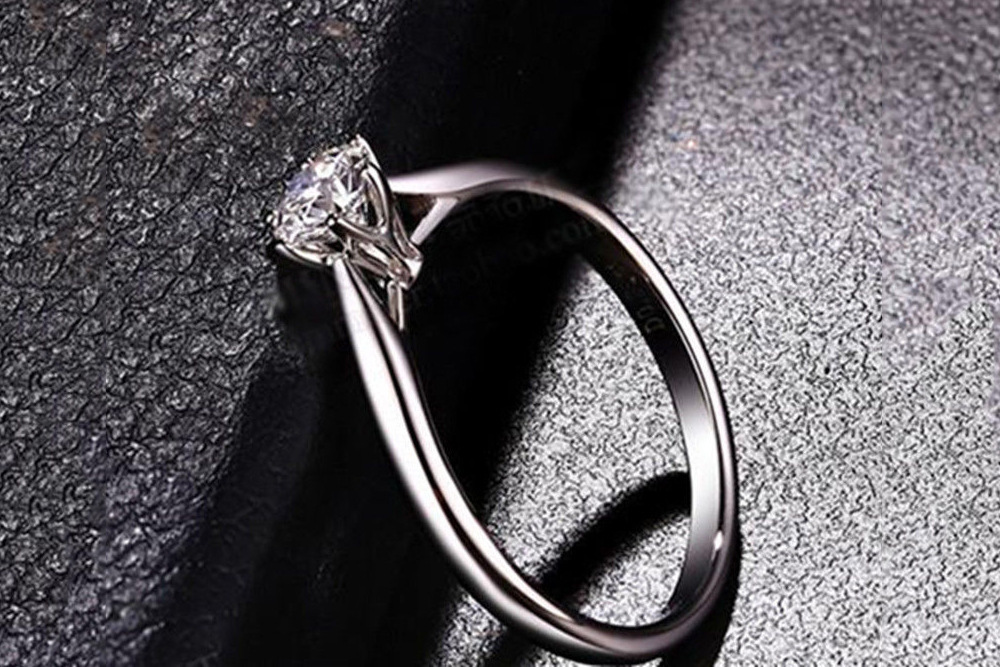 Simple Style Solid Color Copper Plating Inlay Zircon Rings 1 Piece