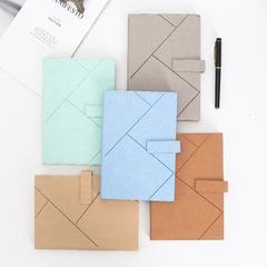 Student notebook A5 imitation leather buckle diary business simple notepad learning stationery book wholesale