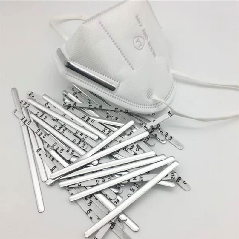 口罩鼻梁条铝条 背胶鼻梁铝条 热熔胶鼻梁条口罩铝条 来样定制|ru