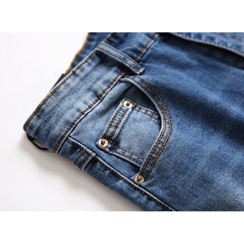 Jeans pour hommes, nouveaux pantalons en denim à jambe droite élastique, tendance et décontractés_voghion.com