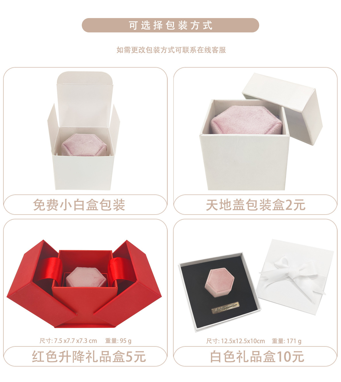 戒指盒包装方式