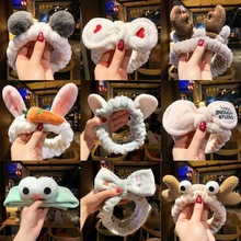 韩国可爱简约敷面膜束发带帮头套洗脸发箍网红发卡头巾女头饰发带