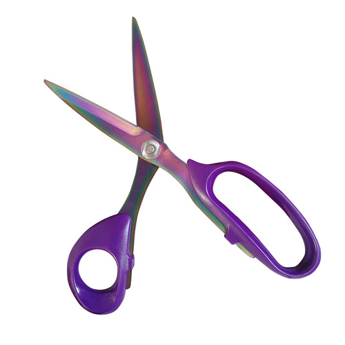 Household tailoring scissors, clothing tools, ribbon-cutting scissors, sewing cloth-cutting scissors, ABS handles, titanium-plated craft clothing scissors