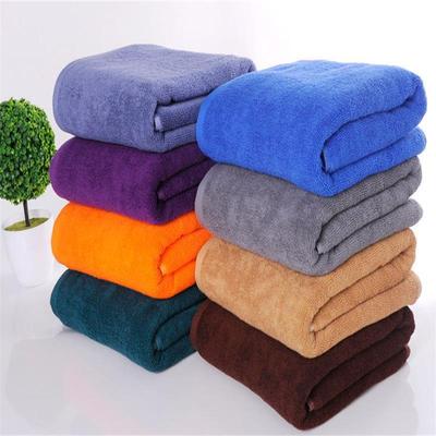 浴巾棉柔軟吸水成人家用洗浴加厚全棉足療白色浴巾酒店定制繡字