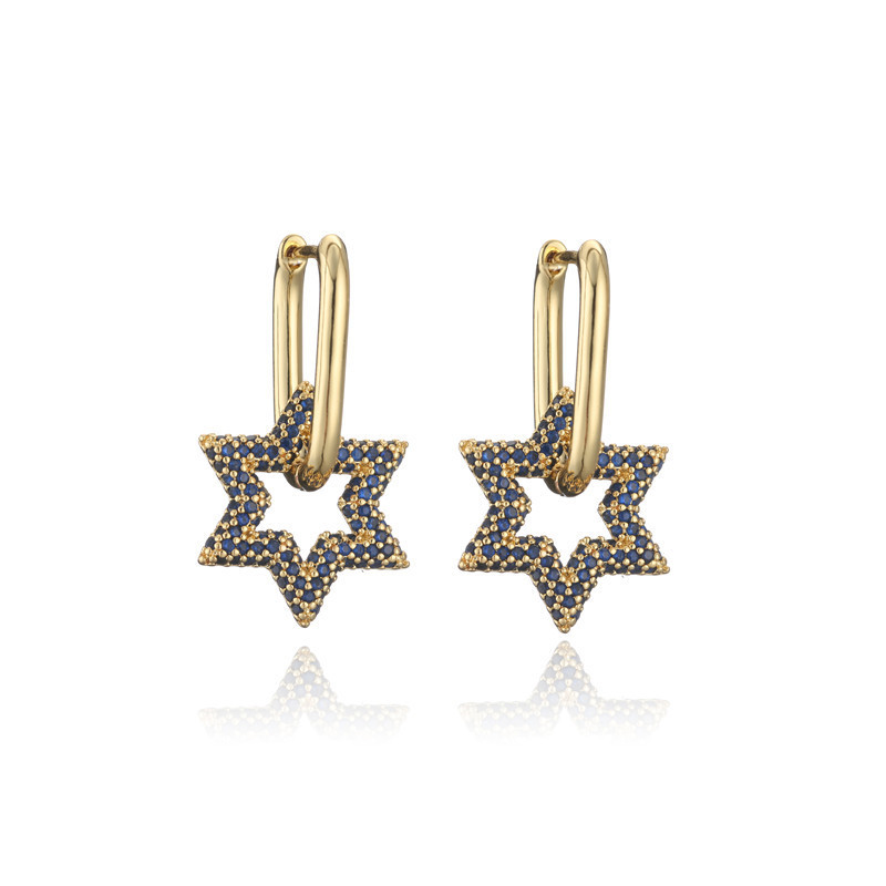 Fashion Creative Six-pointed Star Flower-shaped Earringss display picture 8