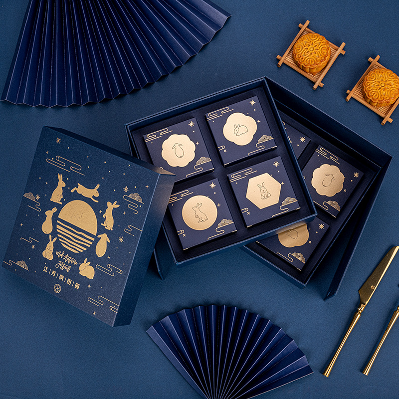 厂家现货中秋月饼盒批发中国风包装盒手提纸盒新款礼品盒方形彩盒