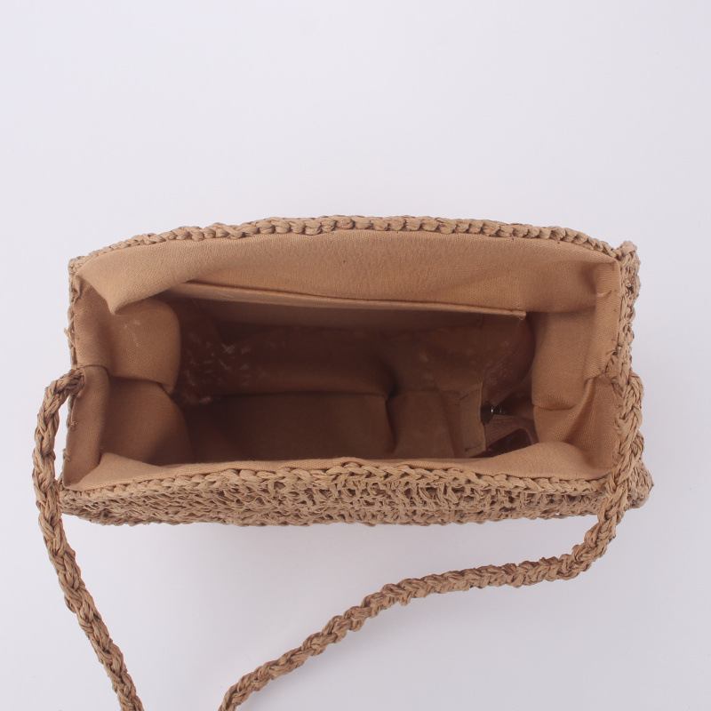 Beach Style Woven  Round Shoulder Bag display picture 7