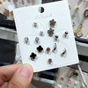 Accessory, silver needle, fashionable earrings, universal set, suitable for import, silver 925 sample