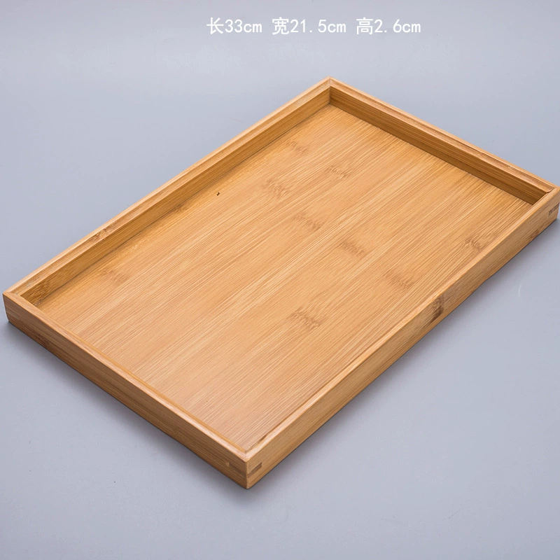 Bamboo tea tray Japanese simplicity house dry soak bamboo plate pot rectangular water cup small bamboo plate small bamboo plate tea table