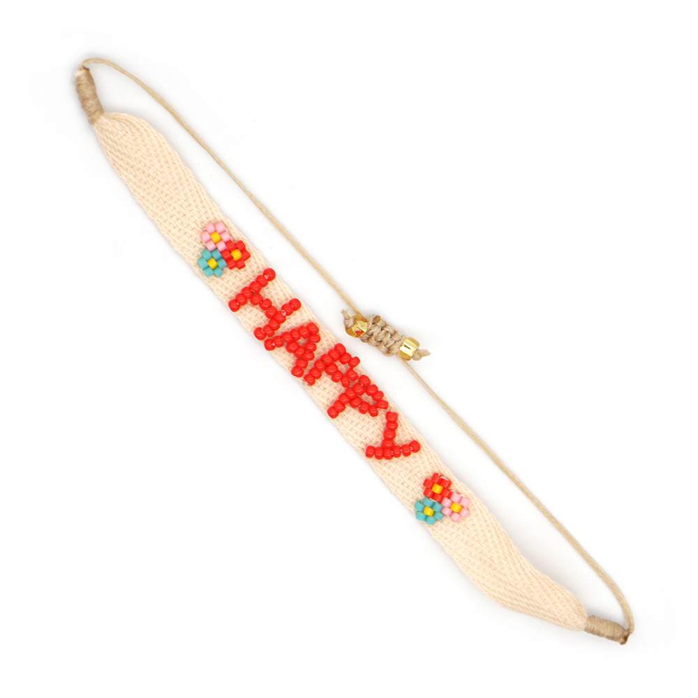 Simple Bohemian Ribbon Rainbow Love Letter Bracelet display picture 64