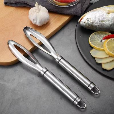 304 Stainless steel kitchen tool Handheld Scales Scales tool Fish scale brush Scales planing