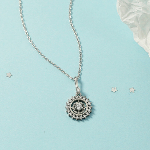 Exquisite retro ring set with diamonds and gold-plated necklace compass Japanese style light luxury Seiko high-end clavicle chain gift for women