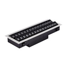 厂家直销LED30W线条格栅灯商场超市办公室射灯可调30度角质保三年