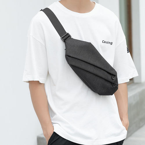 Chest bag men's trendy shoulder crossbody bag ins multi-functional men's sports waist bag lightweight small cross-body bag backpack versatile