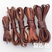 复古咖啡色仿牛皮绳扁进口皮绳1.5mm厚DIY饰品配件
