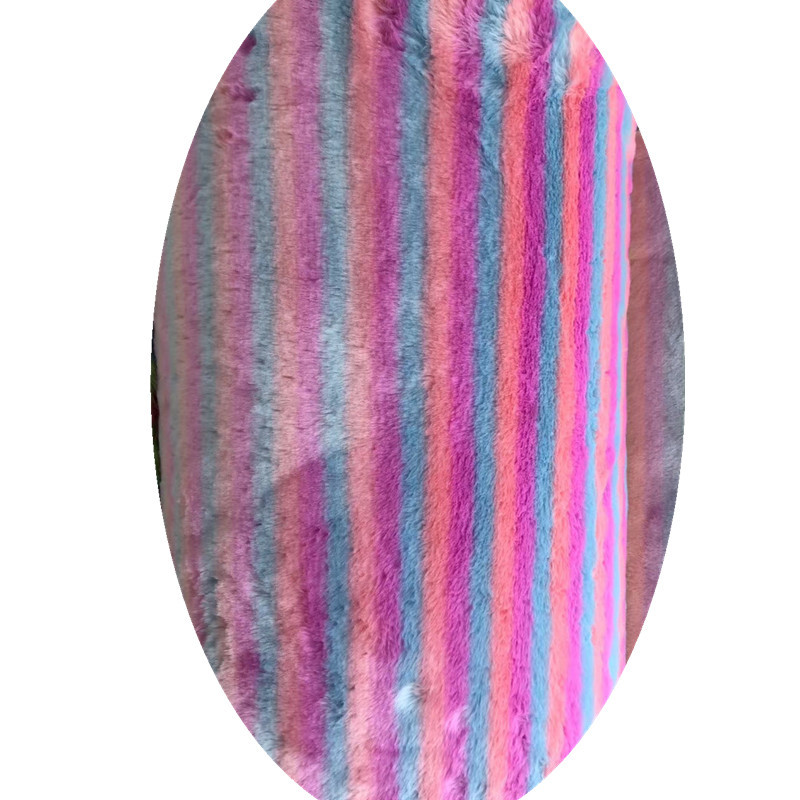 1500g tela de imitación de piel de zorro colorido teñido de corbata de piel de imitación de piel de zorro cuello de piel bola de ropa de tela de alfombra
