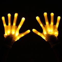 Cross-border Halloween ghost skeleton glowing gloves, bar party LED gloves, ghost claw flashing decorative gloves