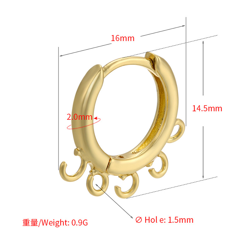 Wholesale New Small Circle Pendant Moon Micro-inlaid Zircon Earrings Nihaojewelry display picture 8