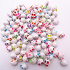 Spot wholesale DIY beading accessories 8*10 acrylic color skull plastic water washing skull