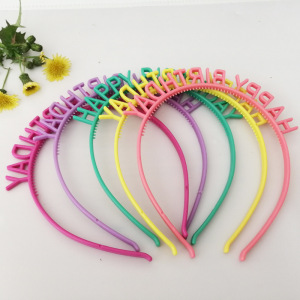 3pcs Hair hoop euramerican hair birthday party gift birthday letters head hoop kids birthday photos headdress for kids adult birthday hair accessories