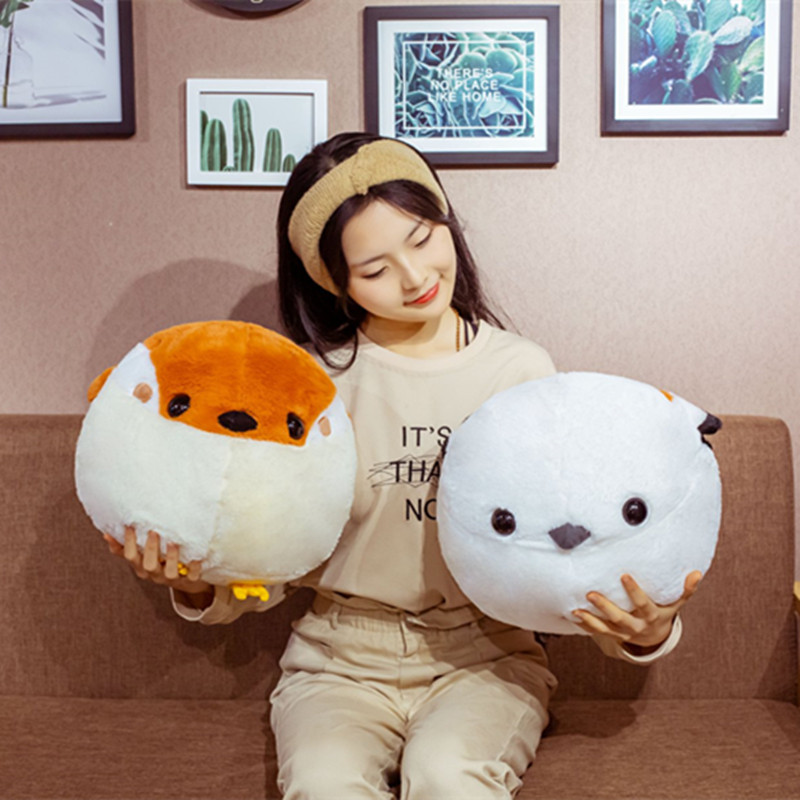 Venta caliente transfronteriza ronda-rodante gorrión muñeca lindo pequeño gorrión juguete de peluche bola grande almohada gorrión muñeca