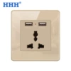 Double USB with 13A Universal