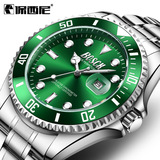 保西尼 Черные водонепроницаемые мужские часы, швейцарские часы, циферблат