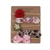 Children's cloth with bow, soft nylon headband, hair accessory, set, cards suitable for photo sessions, flowered
