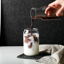 玻璃創意易拉罐造型可樂杯隨手杯家用果汁杯網紅冷飲咖啡杯批發