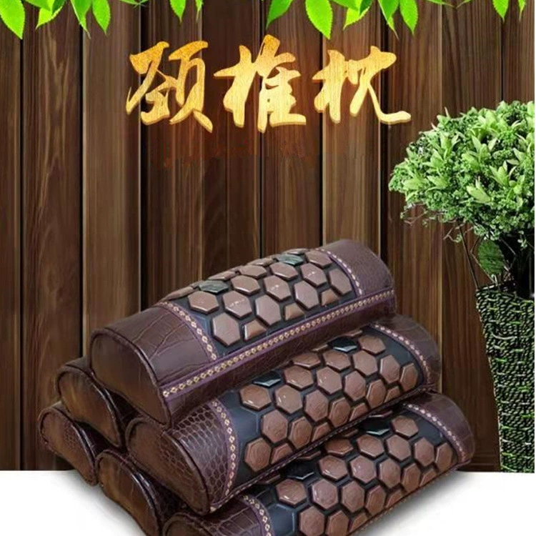 USB heating pillow buckwheat leather pillow care cervical cervical spine pillow