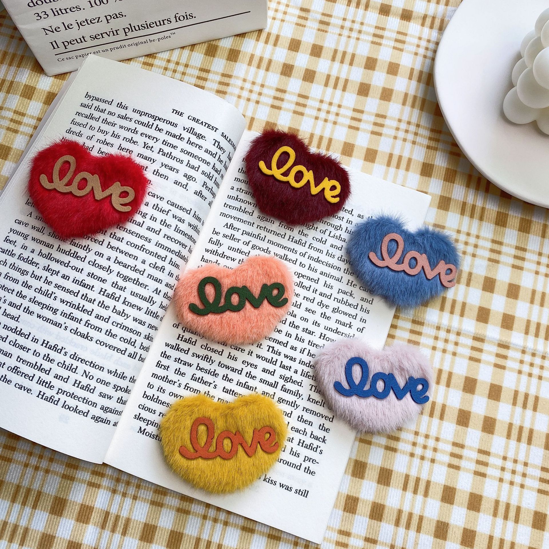 Korean Plush Love Letter Cute Hairpin display picture 1