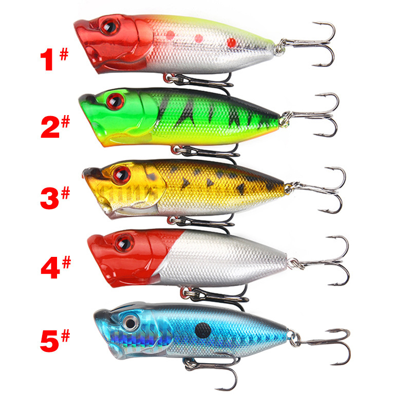 Small Popper Fishing Lures 65mm 10.5g Hard Plastic Baits Fresh Water Bass Swimbait Tackle Gear