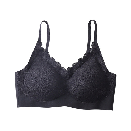 New Style Latex Bra for Women, Lace Cup Bra, Plus Size, Adjusting, No Underwire, Smooth, Contouring, Sleep and Exercise Bra