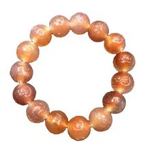 阿拉善戈壁玛瑙原石14mm糖心回纹珠散珠 手串 精美礼品