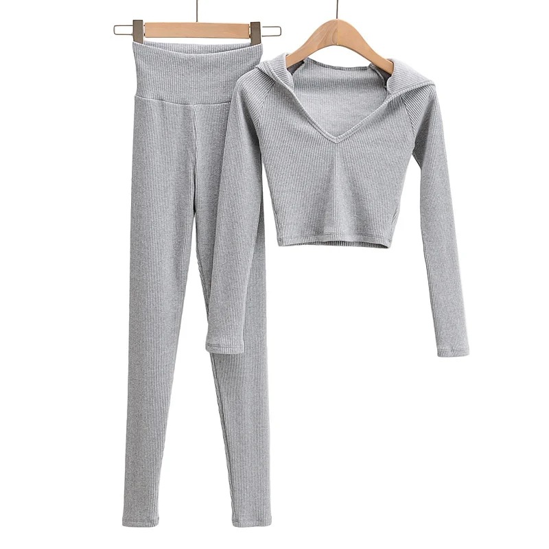 hooded sweater sports trousers yoga casual suit   NSAC14149