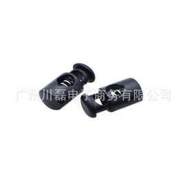 批发 扁圆塑料多功能弹簧扣 绳扣卡扣吊钟绳夹 黑色彩色透明环保