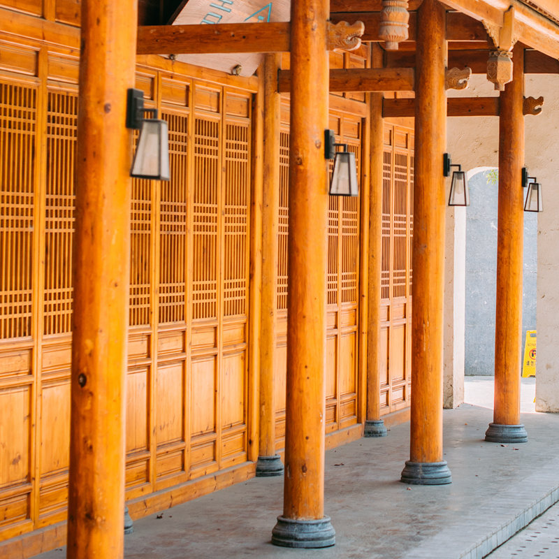 東陽木雕仿古門窗實木花格寺院古建園林中式門窗镂空花格木門定制