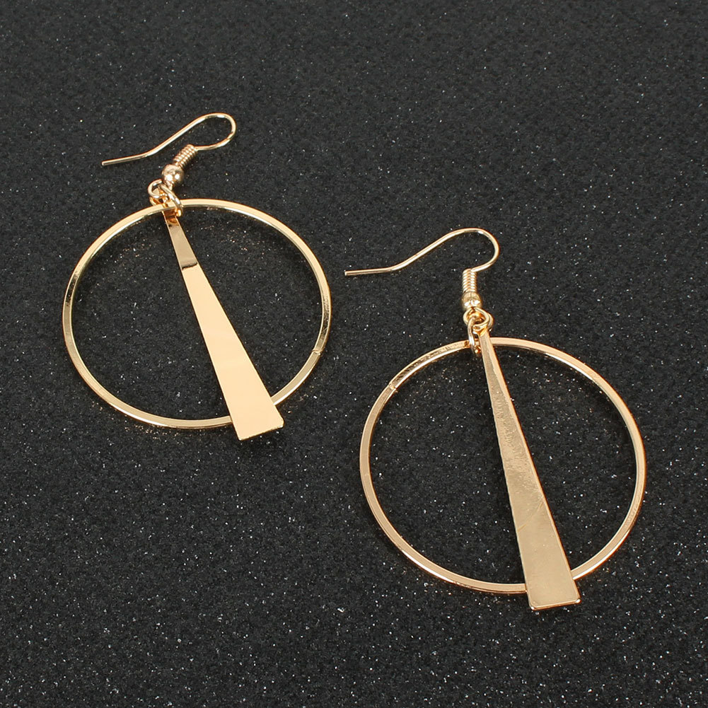 Geometric Alloy Retro Gold Earrings Wholesale display picture 3