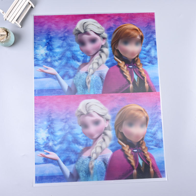 三维6D卡通书包面 pet立体图案卡片创意变幻光栅卡片定 制做logo