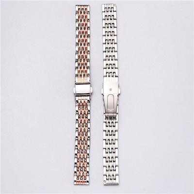 Solid steel bracelet General steel bracelet lady Stainless steel watch parts 14mm watch steel strip