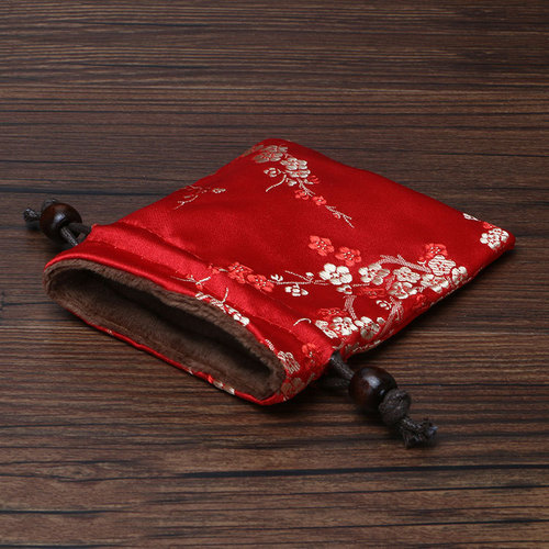 Chinese style double-layer brocade bag drawstring drawstring storage packaging gift jewelry bracelets toy bag