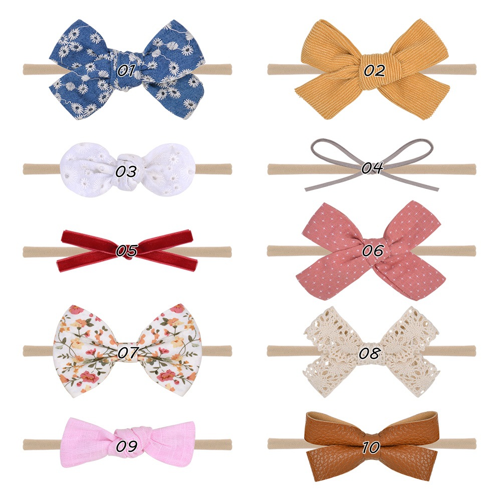 Accessoires De Cheveux Pour Enfants À La Mode Bandeau Pour Bébé Bandeau En Nylon À Fleurs display picture 3