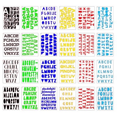 new pattern Cross border letter number Hand account painting Template Art Typeface Books DIY Manual hollowing out