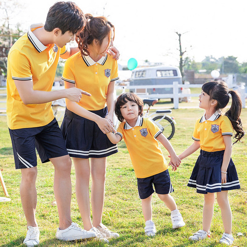 Summer new student uniforms for primary and secondary school children, kindergarten school uniforms, class uniforms, summer short-sleeved sets, collective activity uniforms, wholesale