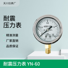 YN-60耐震径向压力表 真空负压表 不锈钢耐震油压表 水压表压力表